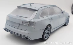 1/18 Well Audi RS6 (C7) Diecast Full Open White Diecast Car Model -Toy vehicles 1 1 15334.1627282657