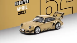 1/64 Tarmac Works Porsche RWB 930 Garuda Street Version With Silver Rims