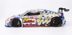 1/18 POPRACE Audi R8 LMS Macau GT Cup 2020 Audi Sport Asia Team X Works Evisu Racing #38 Marchy Lee With Display Cover And Base Diecast 2 Door Open -Toy vehicles 1 3 44364.1648451919