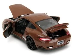 Porsche 911 Turbo Brown And Brown M&M Diecast Figure "M&M's" "Hollywood Rides" Series 1/24 Diecast Model Car By Jada 9 Porsche 911 Turbo Brown And Brown M&M Diecast Figure "M&M's" "Hollywood Rides" Series 1/24 Diecast Model Car By Jada -Toy vehicles 1 5 18116.1690443969
