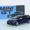 1/64 Mini GT Audi RS6 Avant Navarra Blue Metallic LHD Diecast Car Model -Toy vehicles 10 7 38377.1620737513