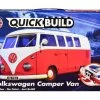 Skill 1 Model Kit Volkswagen Camper Van Red Snap Together Model By Airfix Quickbuild -Toy vehicles 12 47848.1679403194