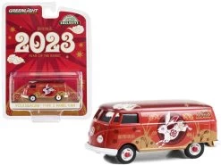 Volkswagen Type 2 Panel Van "Year Of The Rabbit - Chinese Zodiac 2023" "Hobby Exclusive" Series 1/64 Diecast Model By Greenlight