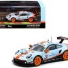 Porsche 911 GT3 R #20 R. Lietz - M. Christensen - K. Estre "Gulf Oil" Winner 24H Of SPA (2019) 1/64 Diecast Model Car By Tarmac Works -Toy vehicles 133 65917.1636703301
