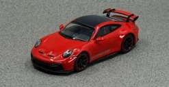 1/64 MINICHAMPS PORSCHE 911 GT3 (992) 2021 - Guards Red Diecast Car Model
