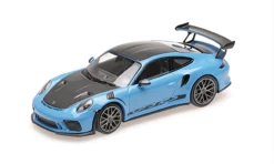2019 Porsche 911 GT3RS (991.2) Blue With Golden Magnesium Wheels Limited Edition To 330 Pieces Worldwide 1/18 Diecast Model Car By Minichamps