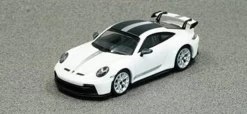1/64 MINICHAMPS PORSCHE 911 GT3 (992) 2021 CARRERA WHITE METALLIC Diecast Car Model