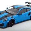 1/18 Minichamps 2018 Porsche 911 (991.2) GT2 RS Weissach Package (Miami Blue With Black Rims) Car Model -Toy vehicles 153068307 04157.1648606671