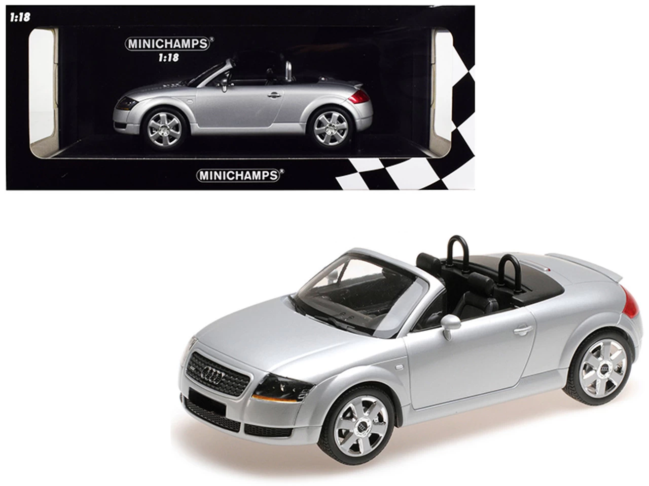 1/18 Minichamps 1999 Audi TT Roadster Silver Limited Edition To 300 Pieces Worldwide Diecast Car Model 3 1/18 Minichamps 1999 Audi TT Roadster Silver Limited Edition To 300 Pieces Worldwide Diecast Car Model