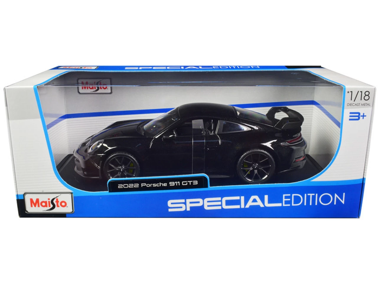 1/18 Maisto 2022 Porsche 911 GT3 (Black Metallic) "Special Edition" Diecast Car Model 5 1/18 Maisto 2022 Porsche 911 GT3 (Black Metallic) "Special Edition" Diecast Car Model - Image 3