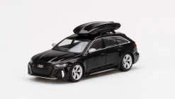 Audi RS 6 Avant With Roof Box Mythos Black Metallic Limited Edition To 2400 Pieces Worldwide 1/64 Diecast Model Car By True Scale Miniatures