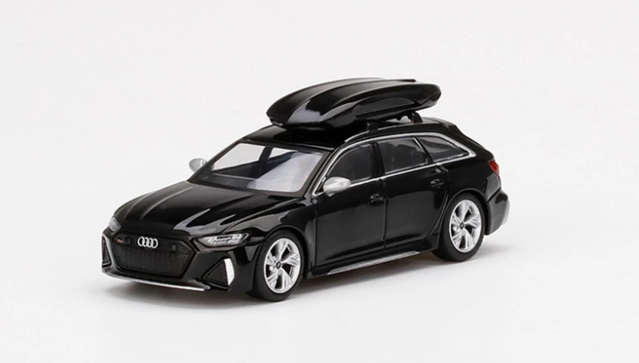Audi RS 6 Avant With Roof Box Mythos Black Metallic Limited Edition To 2400 Pieces Worldwide 1/64 Diecast Model Car By True Scale Miniatures 3 Audi RS 6 Avant With Roof Box Mythos Black Metallic Limited Edition To 2400 Pieces Worldwide 1/64 Diecast Model Car By True Scale Miniatures