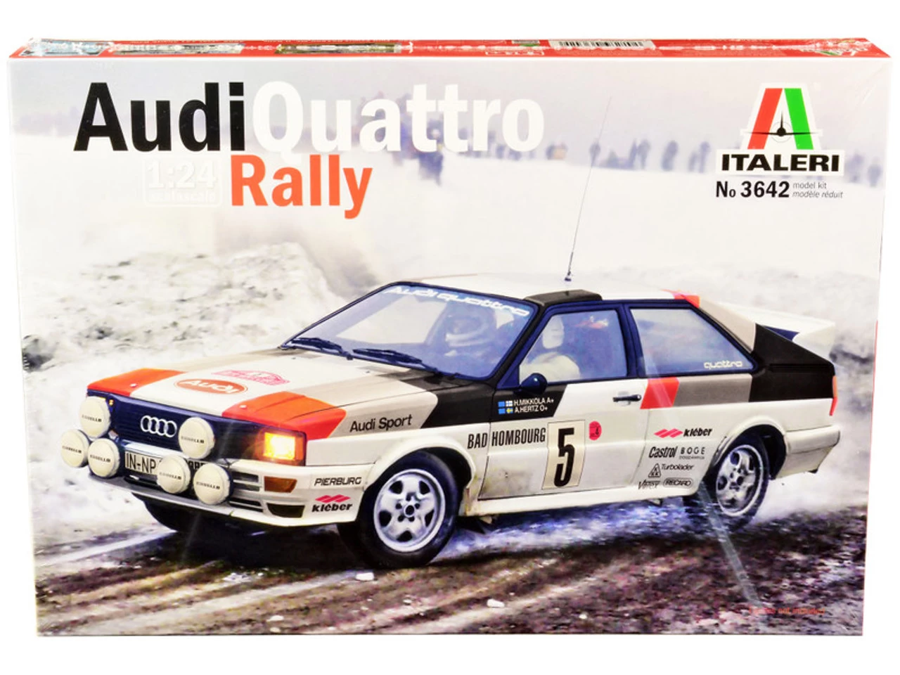 Skill 2 Model Kit Audi Quattro Rally 1/24 Scale Model By Italeri 3 Skill 2 Model Kit Audi Quattro Rally 1/24 Scale Model By Italeri
