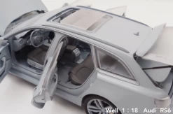 1/18 Well Audi RS6 (C7) Diecast Full Open Black Diecast Car Model -Toy vehicles 2 4 28880.1627284421