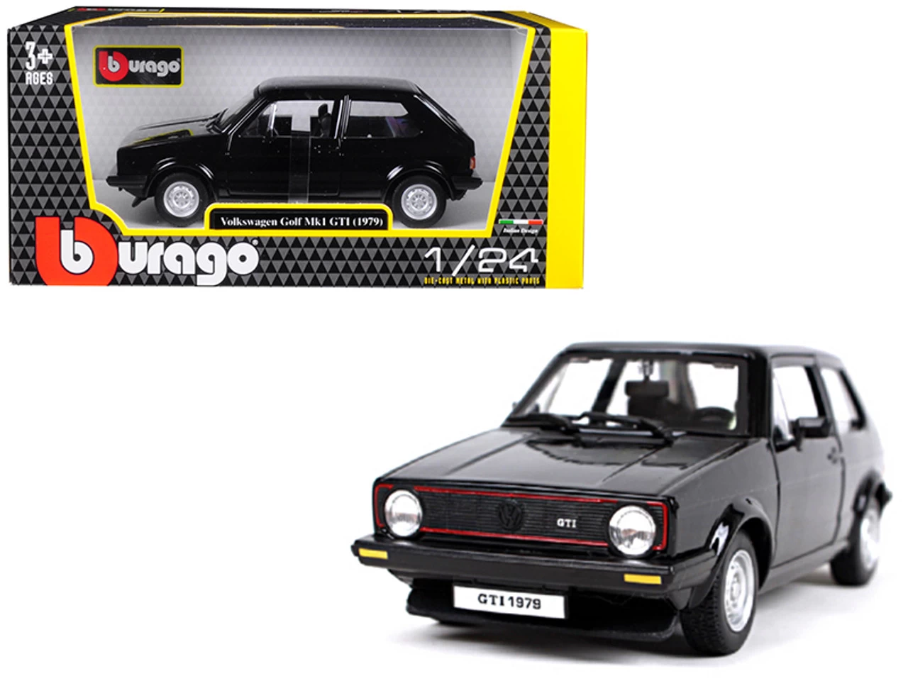 1/24 BBurago 1979 Volkswagen Golf Mk1 GTI (Black) Diecast Car Model 3 1/24 BBurago 1979 Volkswagen Golf Mk1 GTI (Black) Diecast Car Model