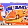 Skill 1 Model Kit Volkswagen Camper Van Surfin Snap Together Model By Airfix Quickbuild -Toy vehicles 21 94108.1679405445