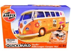 Skill 1 Model Kit Volkswagen Camper Van Surfin Snap Together Model By Airfix Quickbuild