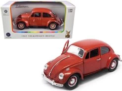 1967 Volkswagen Beetle Copper Metallic 1/24 Diecast Model Car By Road Signature