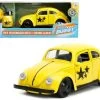 1959 Volkswagen Beetle Yellow With Black Graphics And Boxing Gloves Accessory "Punch Buggy" Series 1/32 Diecast Model Car By Jada -Toy vehicles 26 29552.1675165306
