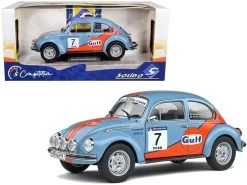 Volkswagen Beetle 1303 #7 Mathias Fahlke - Pernilla Sterner "Gulf Oil" Rally Cold Balls (2019) "Competition" Series 1/18 Diecast Model Car By Solido