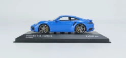 1/43 Minichamps 2021 Porsche 911 992 Turbo S Coupe Sport Design (Blue) Car Model -Toy vehicles 3 11 94614.1667219812