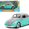 1959 Volkswagen Beetle Gray And Light Blue "Punch Buggy" Series 1/24 Diecast Model Car By Jada -Toy vehicles 3 1 21390.1673425037