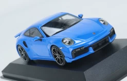 1/43 Minichamps 2021 Porsche 911 992 Turbo S Coupe Sport Design (Blue) Car Model -Toy vehicles 3 2 01561.1667219753