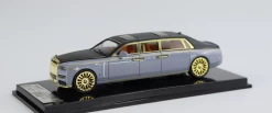 1/64 SMALLCARART Rolls Royce EWB Phantom 8 VIII Cement Gray / Black Roof Diecast Car Model