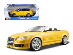 1/18 Maisto 2008 Audi RS4 Convertible Yellow Diecast Car Model