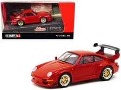 Porsche 911 GT2 Red With Red Interior "Collab64" Series 1/64 Diecast Model Car By Schuco & Tarmac Works