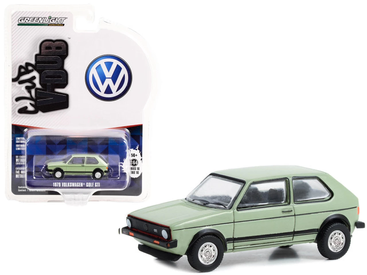 1979 Volkswagen Golf GTI Inari Silver Green "Club Vee V-Dub" Series 16 1/64 Diecast Model Car By Greenlight 3 1979 Volkswagen Golf GTI Inari Silver Green "Club Vee V-Dub" Series 16 1/64 Diecast Model Car By Greenlight