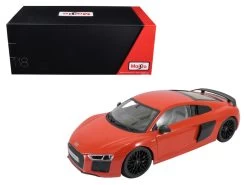 1/18 Maisto Audi R8 V10 Plus Red Exclusive Edition Diecast Car Model