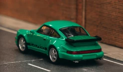 1/64 Tarmac Works Porsche 911 Turbo Green Diecast Car Model -Toy vehicles 4 1 32316.1689305799
