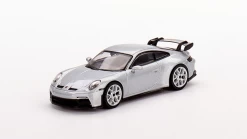 1/64 MINI GT Porsche 911 (992) GT3 GT Silver Metallic Diecast Car Model