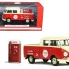 1963 Volkswagen Type 2 T1 Coca Cola Pickup With Metal Vending Machine 1/24 Diecast Model Car By Motor City Classics -Toy vehicles 4 1 84398.1665817827