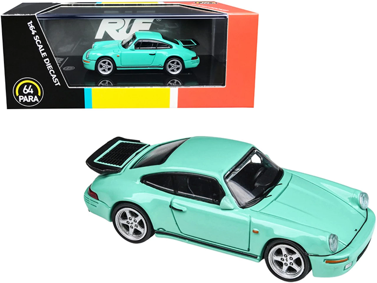 1987 Porsche RUF CTR Yellowbird Mint Green 1/64 Diecast Model Car By Paragon 3 1987 Porsche RUF CTR Yellowbird Mint Green 1/64 Diecast Model Car By Paragon