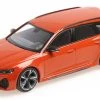 1/43 Minichamps 2020 Audi RS6 C8 Avant (Coral Orange Metallic) Car Model