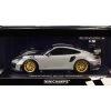 2018 Porsche 911 GT2RS (991.2) Weissach Package Chalk Gray With Carbon Stripes And Golden Magnesium Wheels Limited Edition To 300 Pieces Worldwide 1/18 Diecast Model Car By Minichamps -Toy vehicles 418 04499.1643458090