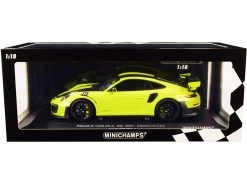 2018 Porsche 911 GT2RS (991.2) Weissach Package Bright Green With Carbon Stripes And Black Magnesium Wheels Limited Edition To 330 Pieces Worldwide 1/18 Diecast Model Car By Minichamps -Toy vehicles 420 33414.1643458979