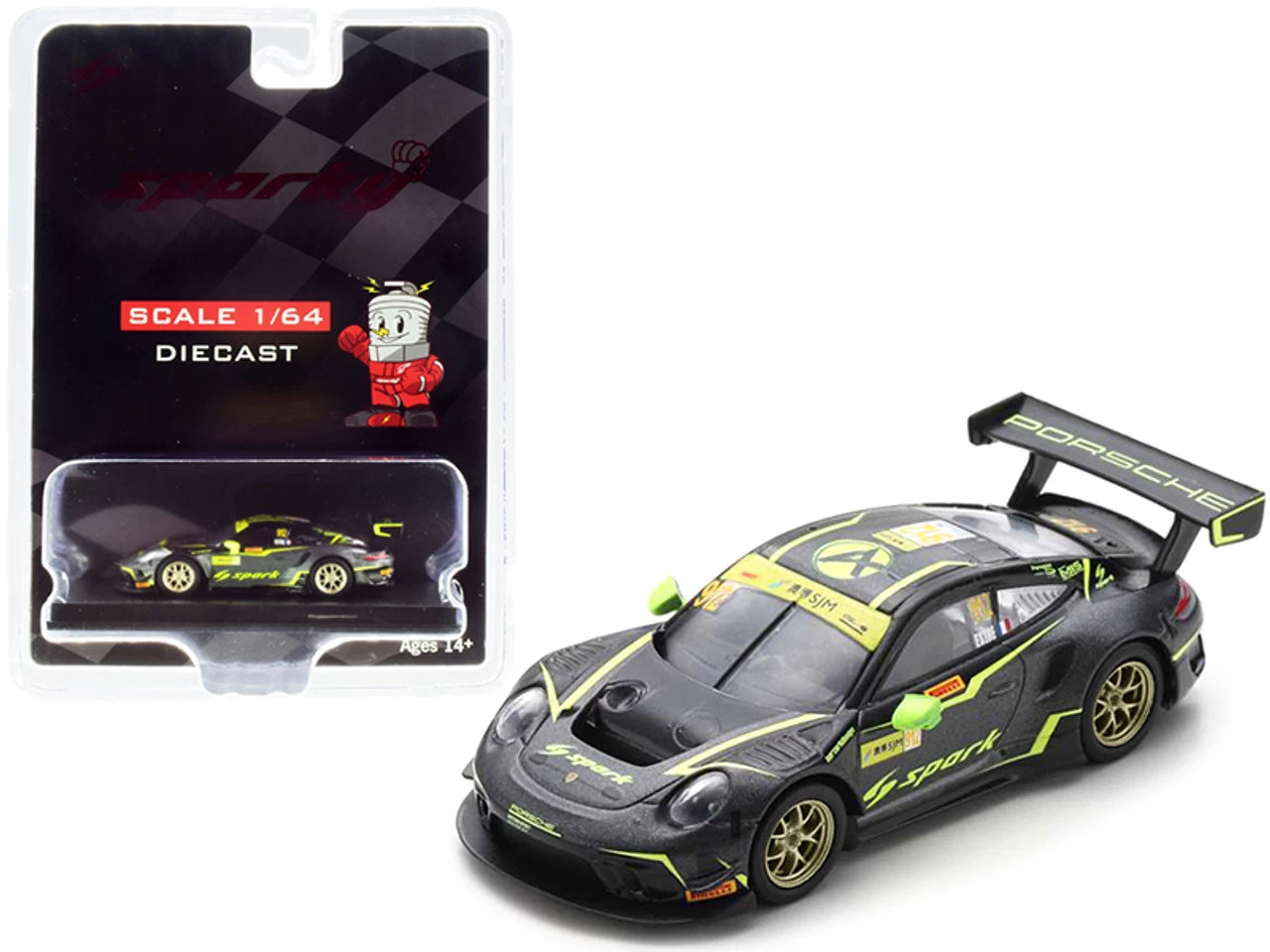 Porsche 911 GT3 R #912 Kevin Estre Absolute Racing FIA GT World Cup Macau (2019) 1/64 Diecast Model Car By Sparky 3 Porsche 911 GT3 R #912 Kevin Estre Absolute Racing FIA GT World Cup Macau (2019) 1/64 Diecast Model Car By Sparky