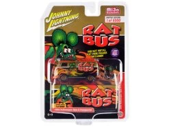 1964 Volkswagen Type 2 Transporter "Rat Bus" With Rat Fink (American Diorama) Diecast Figure Limited Edition To 6000 Pieces Worldwide 1/64 Diecast Model Car By Johnny Lightning
