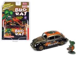 1965 Volkswagen Beetle "Bug Rat" With Rat Fink (American Diorama) Diecast Figure Limited Edition To 6000 Pieces Worldwide 1/64 Diecast Model Car By Johnny Lightning