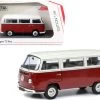 Volkswagen T2 Bus Red And White With Gray Stripes 1/64 Diecast Model Car By Schuco -Toy vehicles 464 51163.1658407739