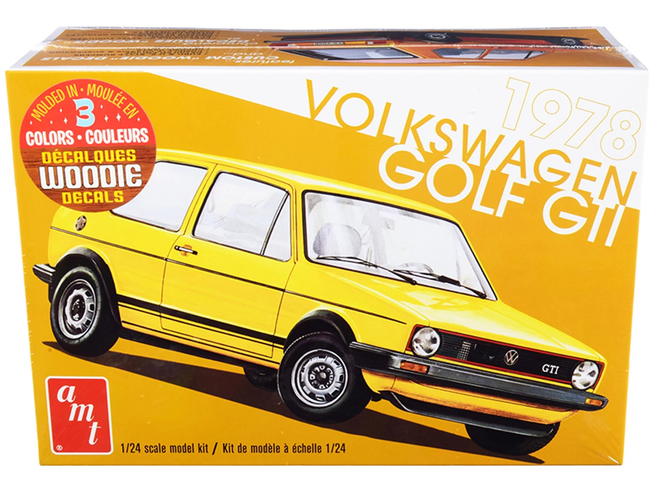 Skill 2 Model Kit 1978 Volkswagen Golf GTI 1/24 Scale Model By AMT 3 Skill 2 Model Kit 1978 Volkswagen Golf GTI 1/24 Scale Model By AMT