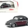 Volkswagen Beetle Lowrider Matt Gray Metallic With Burgundy Sides 1/64 Diecast Model Car By Schuco -Toy vehicles 514 22633.1644392110