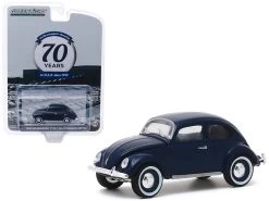 1949 Volkswagen Beetle Type 1 Split Window Dark Blue "Volkswagen Beetle In U.S.A. 70th Anniversary" (1949-2019) "Anniversary Collection" Series 10 1/64 Diecast Model Car By Greenlight