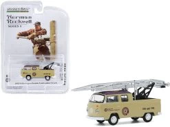 1972 Volkswagen Double Cab Pickup Ladder Truck "Ringwell Telephone Company" "Norman Rockwell" Series 3 1/64 Diecast Model Car By Greenlight
