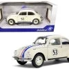 1/18 Solido Volkswagen Beetle Racing #53 Cream Diecast Car Model -Toy vehicles 547 25687.1606918065