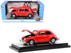 1952 Volkswagen Beetle Deluxe Bright Red Limited Edition To 6500 Pieces Worldwide 1/24 Diecast Model Car By M2 Machines