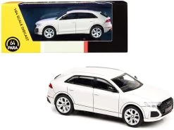 Audi RS Q8 White 1/64 Diecast Model Car By Paragon